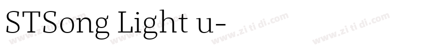 STSong Light u字体转换